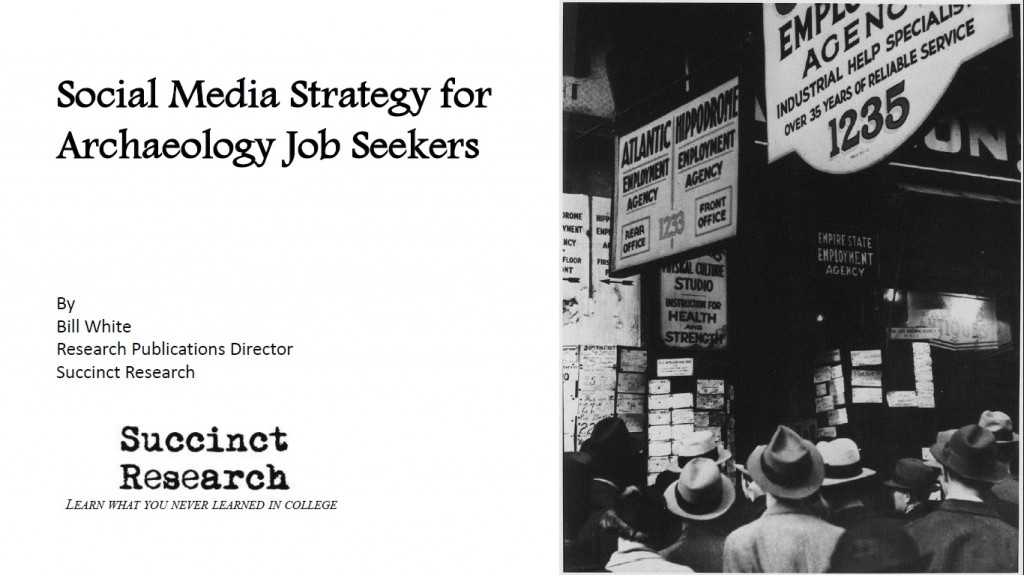 Social Media Strategy for Archaeology Job Seekers