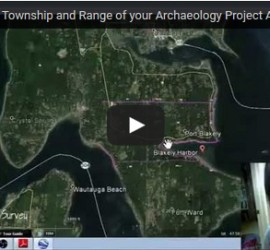 Find the township and range of your CRM archaeology project area in Google Earth
